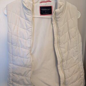 Aeropostale White Puff Vest